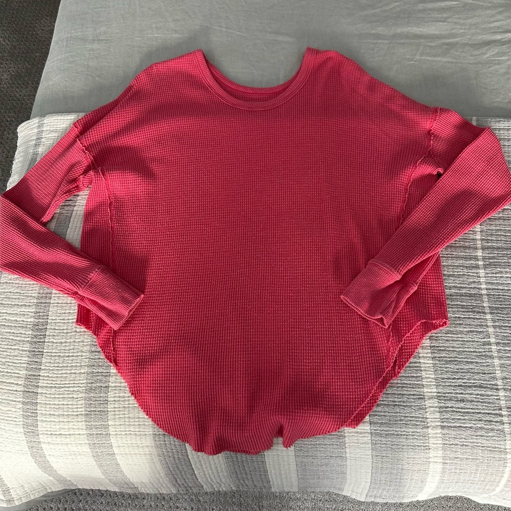 We The Free Red Long Sleeve Thermal Top Size Small